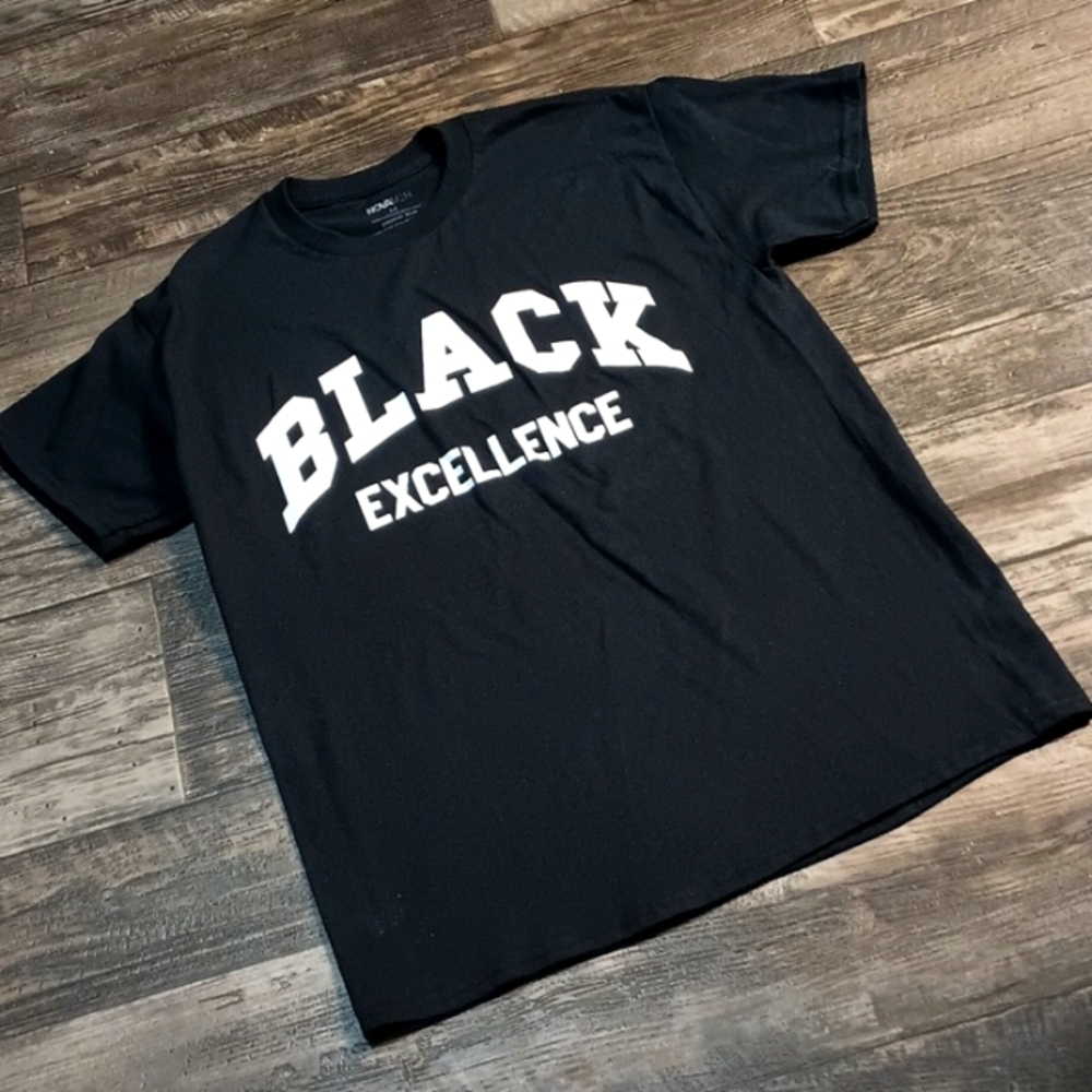 Men's Black Excellence Varsity Tee